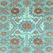 Square Abstract Light Blue Modern Rug, abs4028lblu