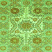 Square Abstract Green Modern Rug, abs4028grn