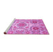 Sideview of Machine Washable Abstract Purple Modern Area Rugs, wshabs4028pur