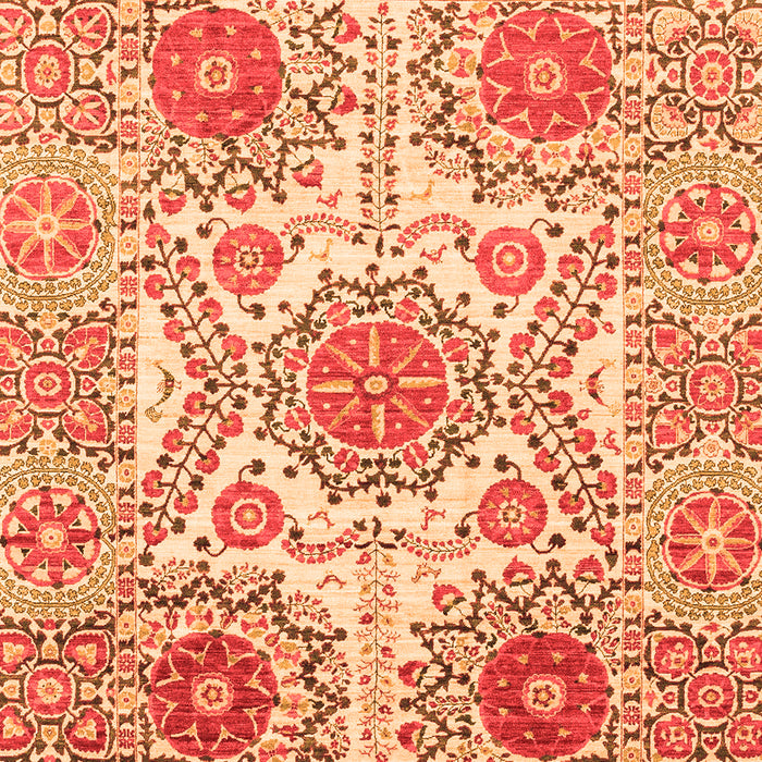 Machine Washable Abstract Orange Modern Area Rugs, wshabs4028org