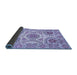 Sideview of Abstract Blue Modern Rug, abs4028blu