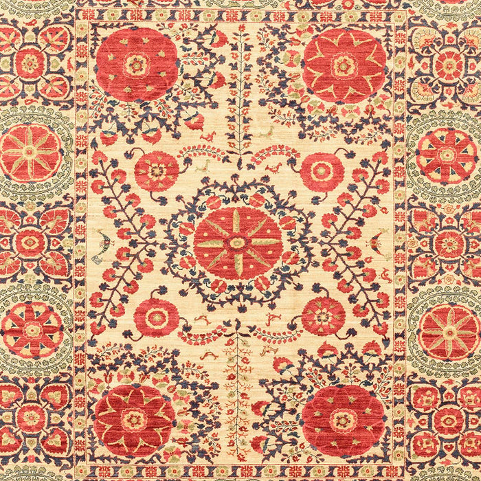 Machine Washable Abstract Mustard Yellow Rug, wshabs4028