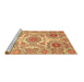 Sideview of Machine Washable Abstract Brown Modern Rug, wshabs4028brn