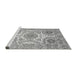 Sideview of Machine Washable Abstract Gray Modern Rug, wshabs4028gry