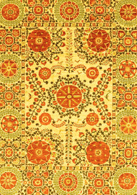 Abstract Yellow Modern Rug, abs4028yw