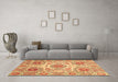 Machine Washable Abstract Brown Modern Rug in a Living Room,, wshabs4028brn