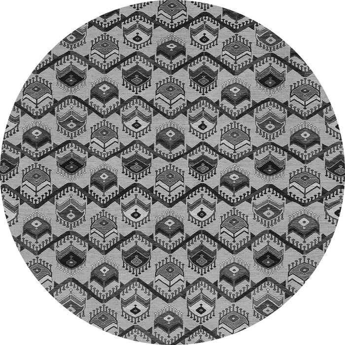 Round Abstract Gray Modern Rug, abs4029gry