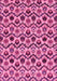 Machine Washable Abstract Pink Modern Rug, wshabs4029pnk