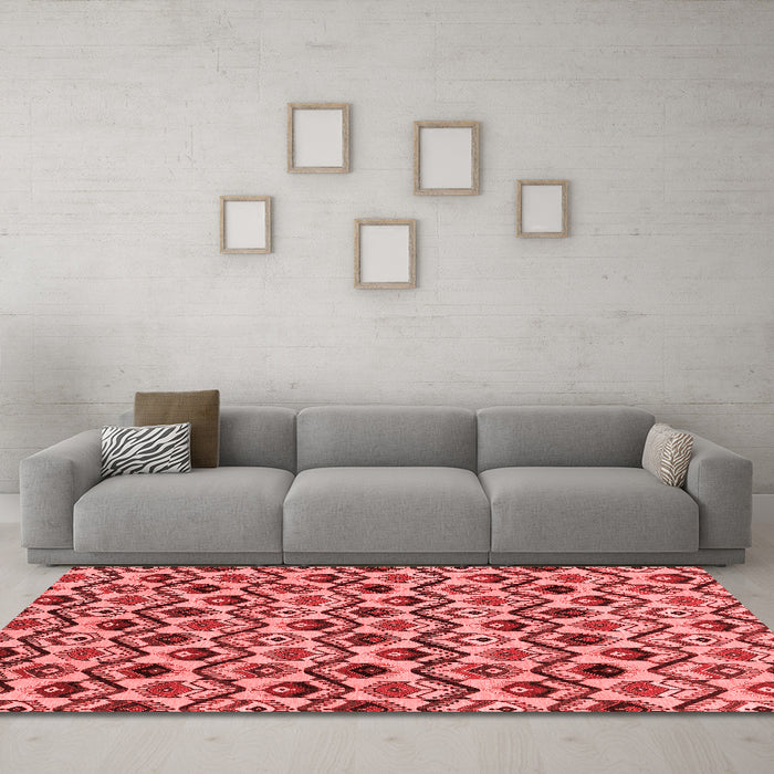 Modern Red Washable Rugs