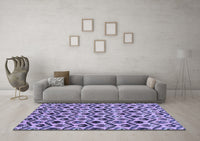 Machine Washable Abstract Blue Modern Rug, wshabs4029blu