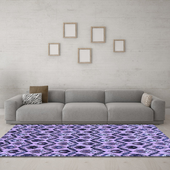 Machine Washable Abstract Blue Modern Rug in a Living Room, wshabs4029blu
