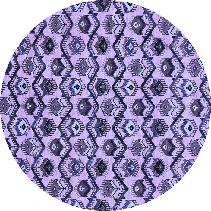 Round Machine Washable Abstract Blue Modern Rug, wshabs4029blu