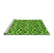 Sideview of Machine Washable Abstract Green Modern Area Rugs, wshabs4029grn