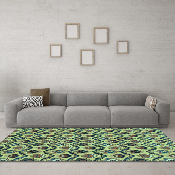 Machine Washable Abstract Light Blue Modern Rug in a Living Room, wshabs4029lblu
