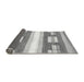 Sideview of Solid Gray Modern Rug, abs402gry