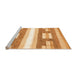 Sideview of Machine Washable Solid Orange Modern Area Rugs, wshabs402org