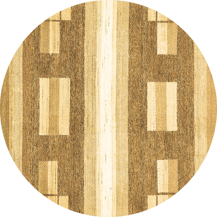 Round Solid Brown Modern Rug, abs402brn