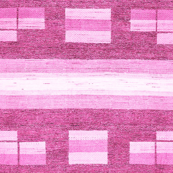 Machine Washable Solid Pink Modern Rug, wshabs402pnk