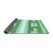 Sideview of Solid Turquoise Modern Rug, abs402turq