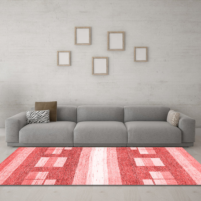 Modern Red Washable Rugs