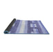 Sideview of Solid Blue Modern Rug, abs402blu