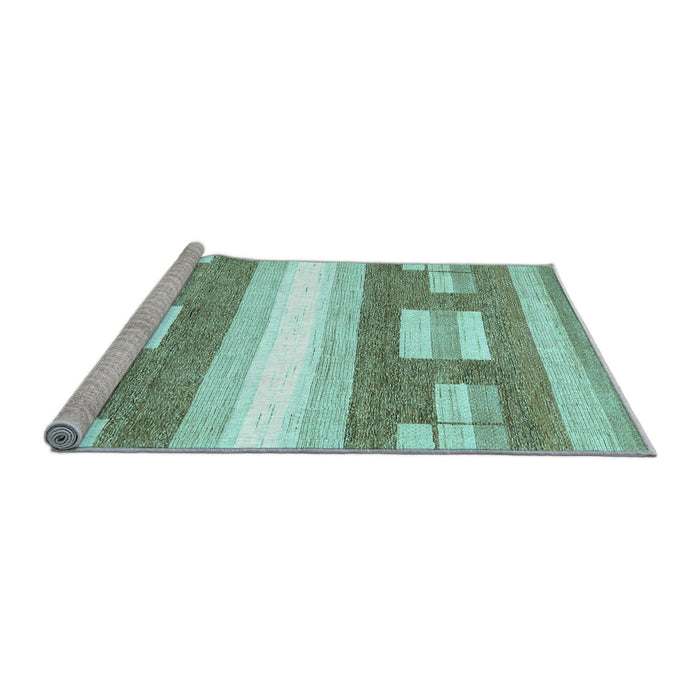Sideview of Machine Washable Solid Light Blue Modern Rug, wshabs402lblu