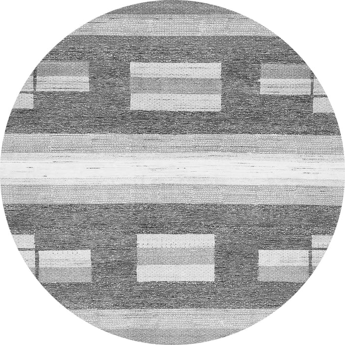 Round Solid Gray Modern Rug, abs402gry