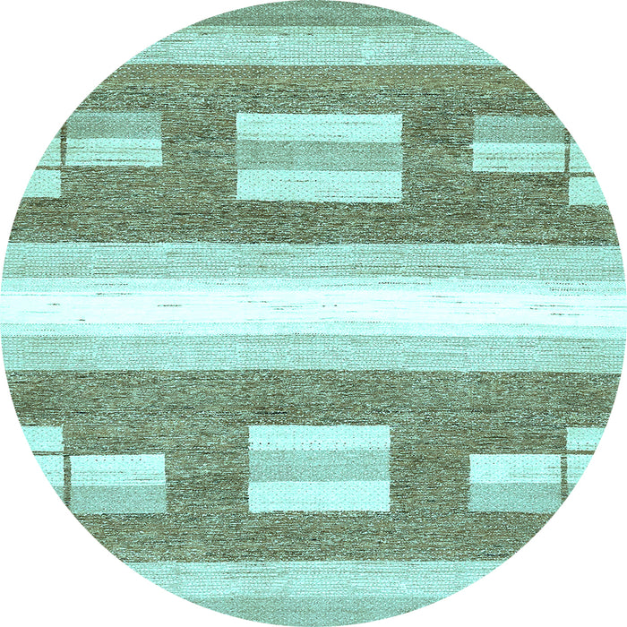 Round Solid Light Blue Modern Rug, abs402lblu