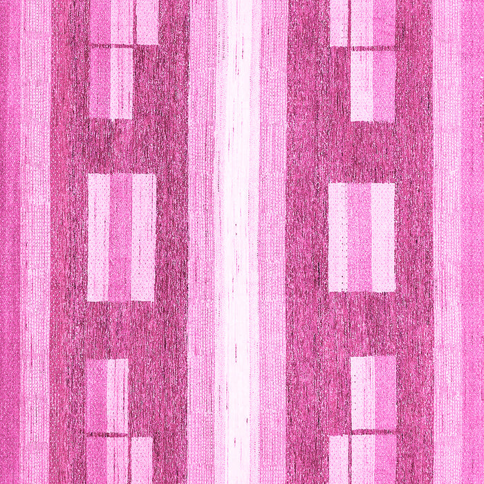 Square Machine Washable Solid Pink Modern Rug, wshabs402pnk