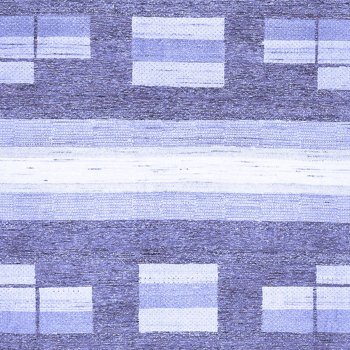 Machine Washable Solid Blue Modern Rug, wshabs402blu