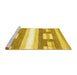 Sideview of Machine Washable Solid Yellow Modern Rug, wshabs402yw