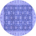 Round Oriental Blue Traditional Rug, abs4030blu