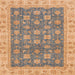 Square Machine Washable Abstract Dark Gold Brown Rug, wshabs4030