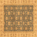 Square Machine Washable Oriental Brown Traditional Rug, wshabs4030brn