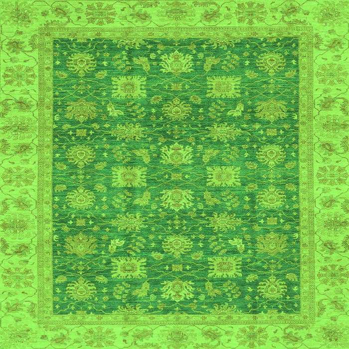 Square Oriental Green Traditional Rug, abs4030grn