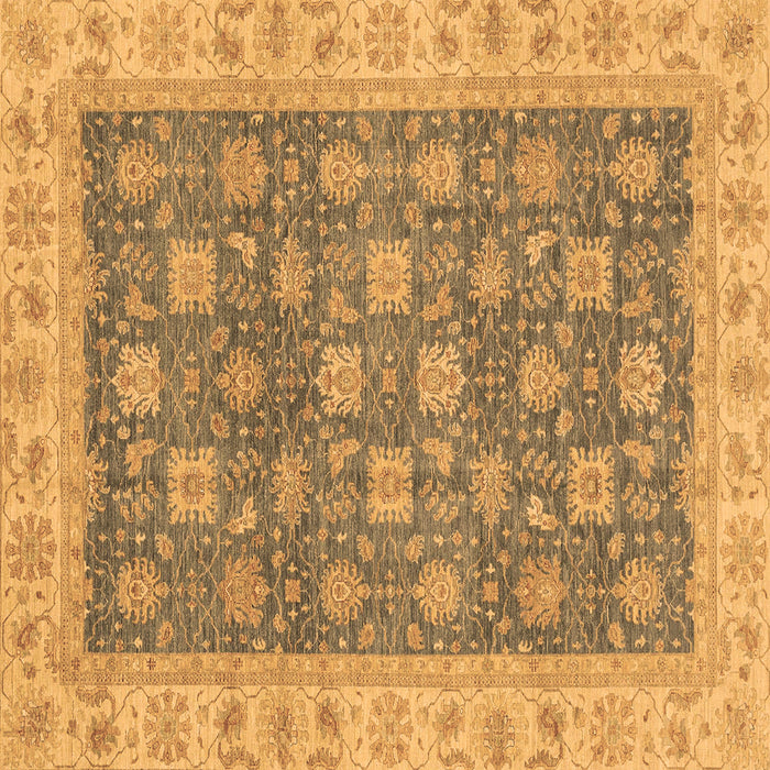 Square Oriental Brown Traditional Rug, abs4030brn