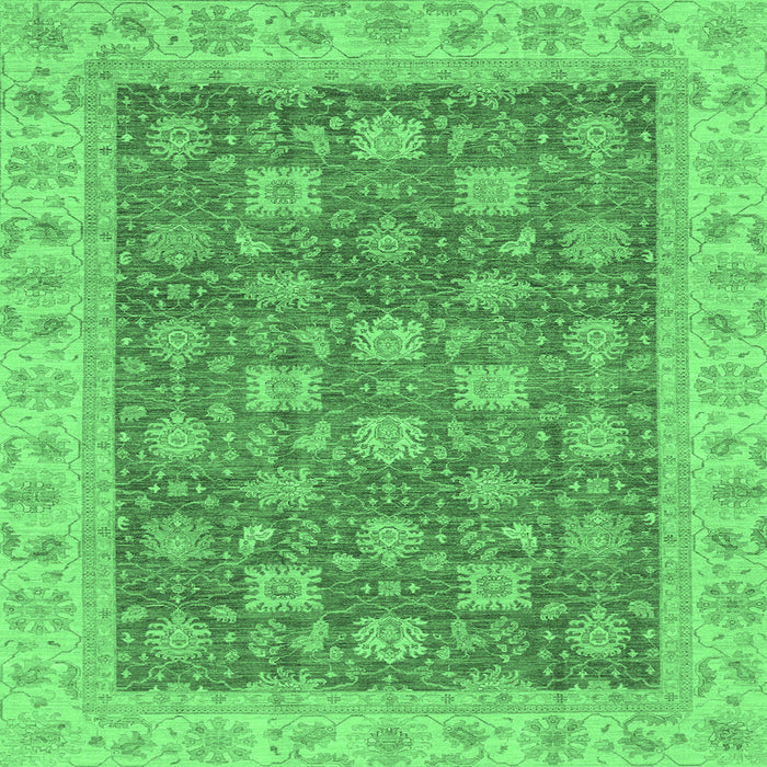 Square Oriental Emerald Green Traditional Rug, abs4030emgrn