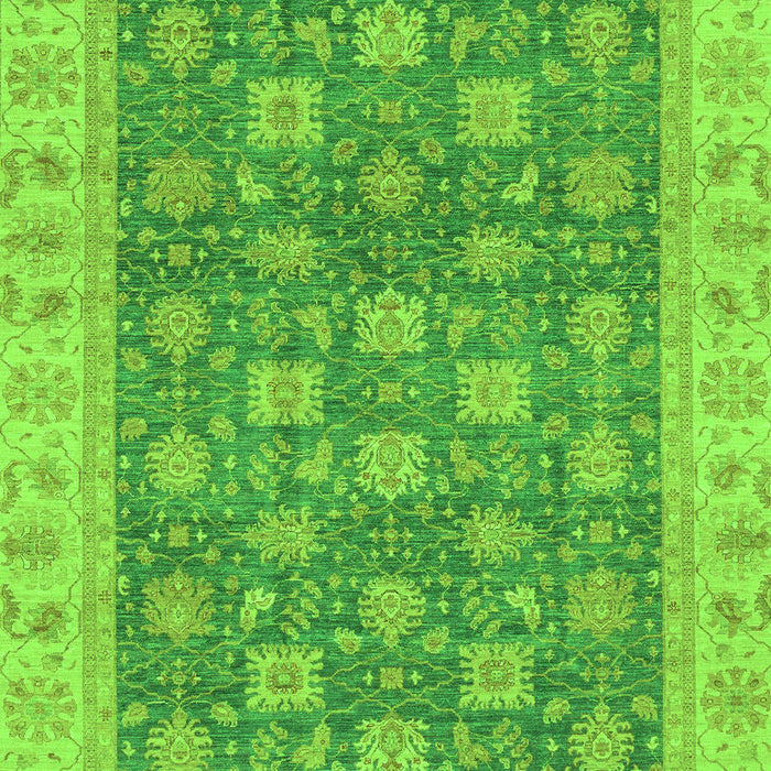 Machine Washable Oriental Green Traditional Area Rugs, wshabs4030grn