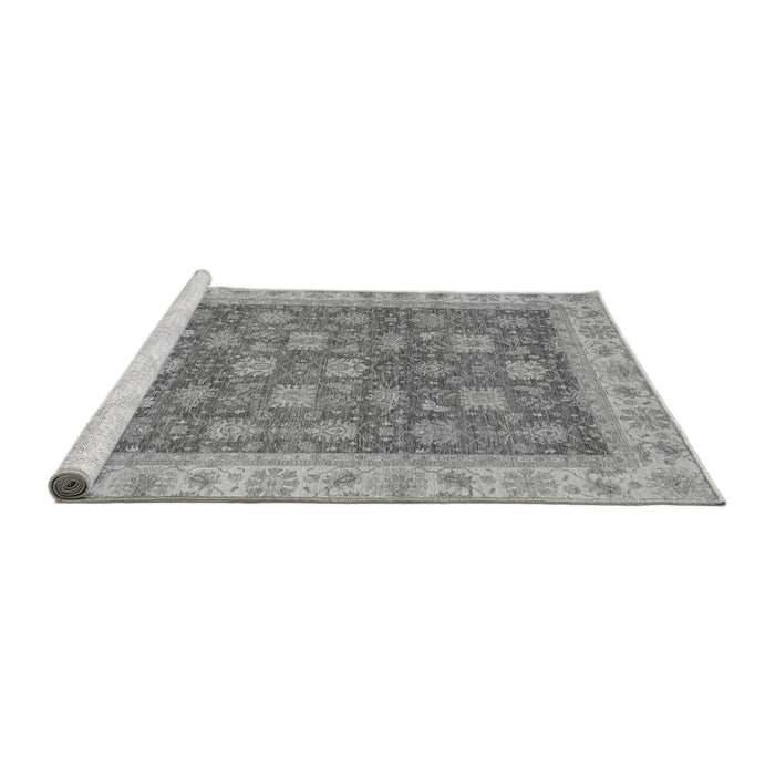 Sideview of Machine Washable Oriental Gray Traditional Rug, wshabs4030gry