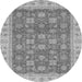 Round Oriental Gray Traditional Rug, abs4030gry