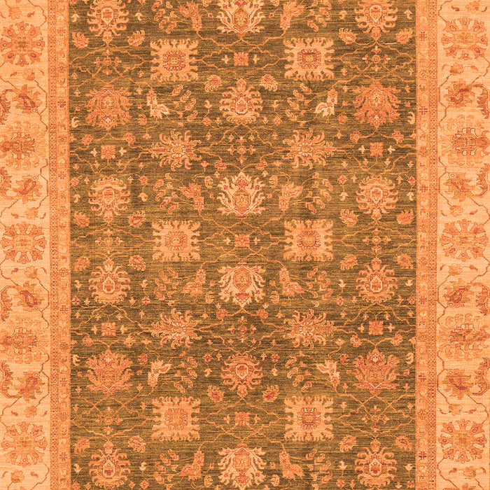 Machine Washable Oriental Orange Traditional Area Rugs, wshabs4030org