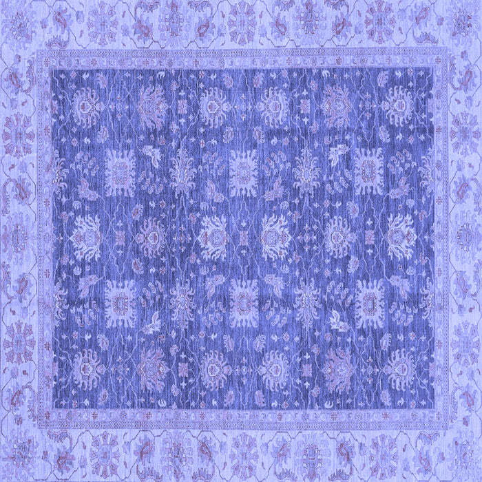 Square Machine Washable Oriental Blue Traditional Rug, wshabs4030blu