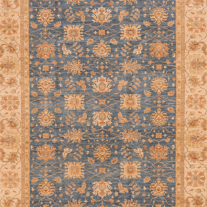 Abstract Dark Gold Brown Oriental Rug, abs4030