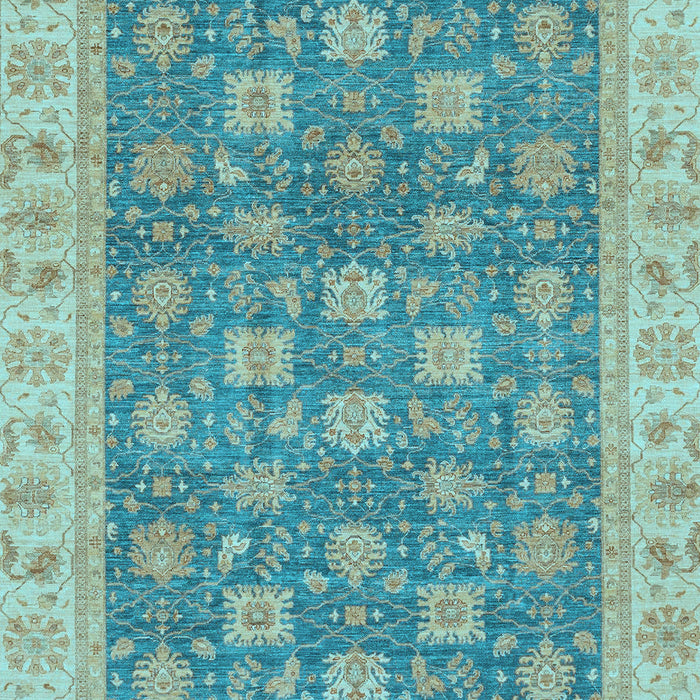 Machine Washable Oriental Light Blue Traditional Rug, wshabs4030lblu