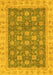 Machine Washable Oriental Yellow Traditional Rug, wshabs4030yw