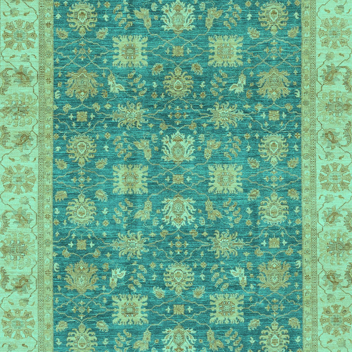 Machine Washable Oriental Turquoise Traditional Area Rugs, wshabs4030turq