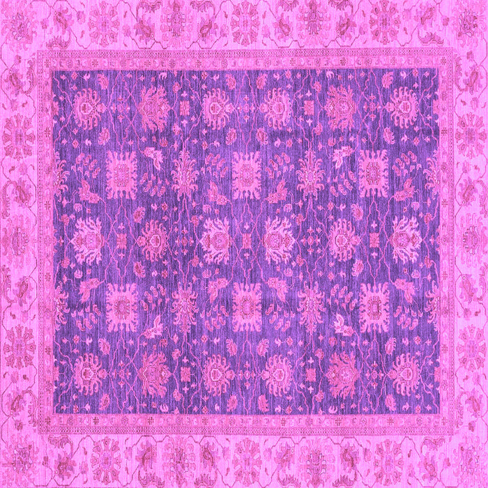 Square Machine Washable Oriental Purple Traditional Area Rugs, wshabs4030pur