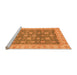 Sideview of Machine Washable Oriental Orange Traditional Area Rugs, wshabs4030org