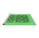 Sideview of Machine Washable Oriental Emerald Green Traditional Area Rugs, wshabs4031emgrn