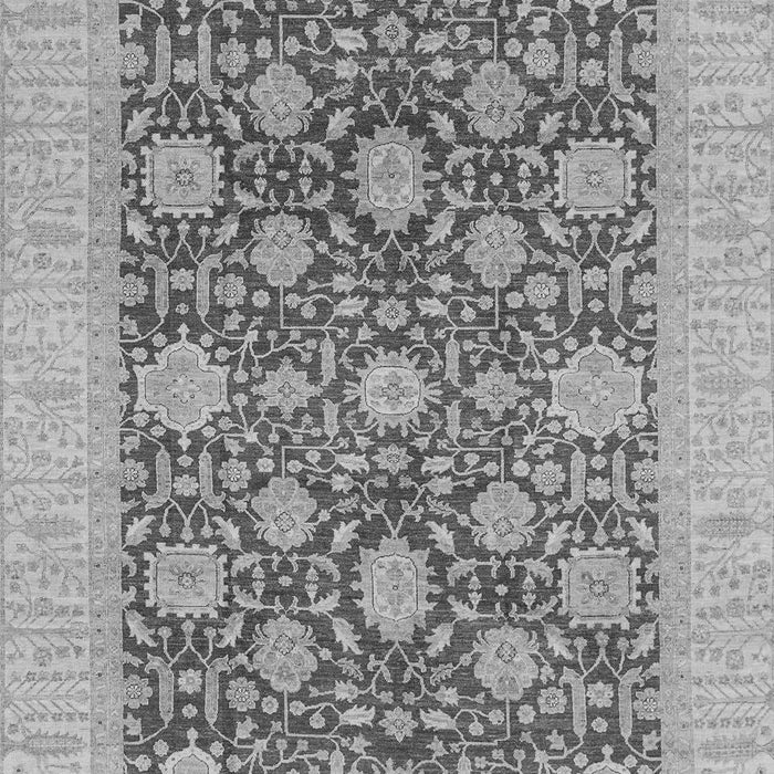Machine Washable Oriental Gray Traditional Rug, wshabs4031gry
